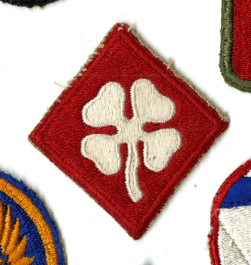 Fourth Army White Back Patch WWII Vintage Pearl Harbor Pacific Training