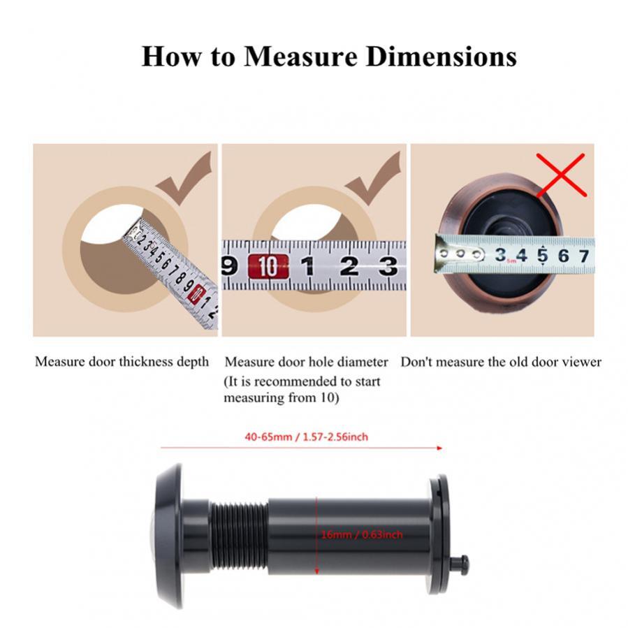 Peep Holes, Peephole 200° Wide Viewing Angle for Front Door Drill & Allen Wrench