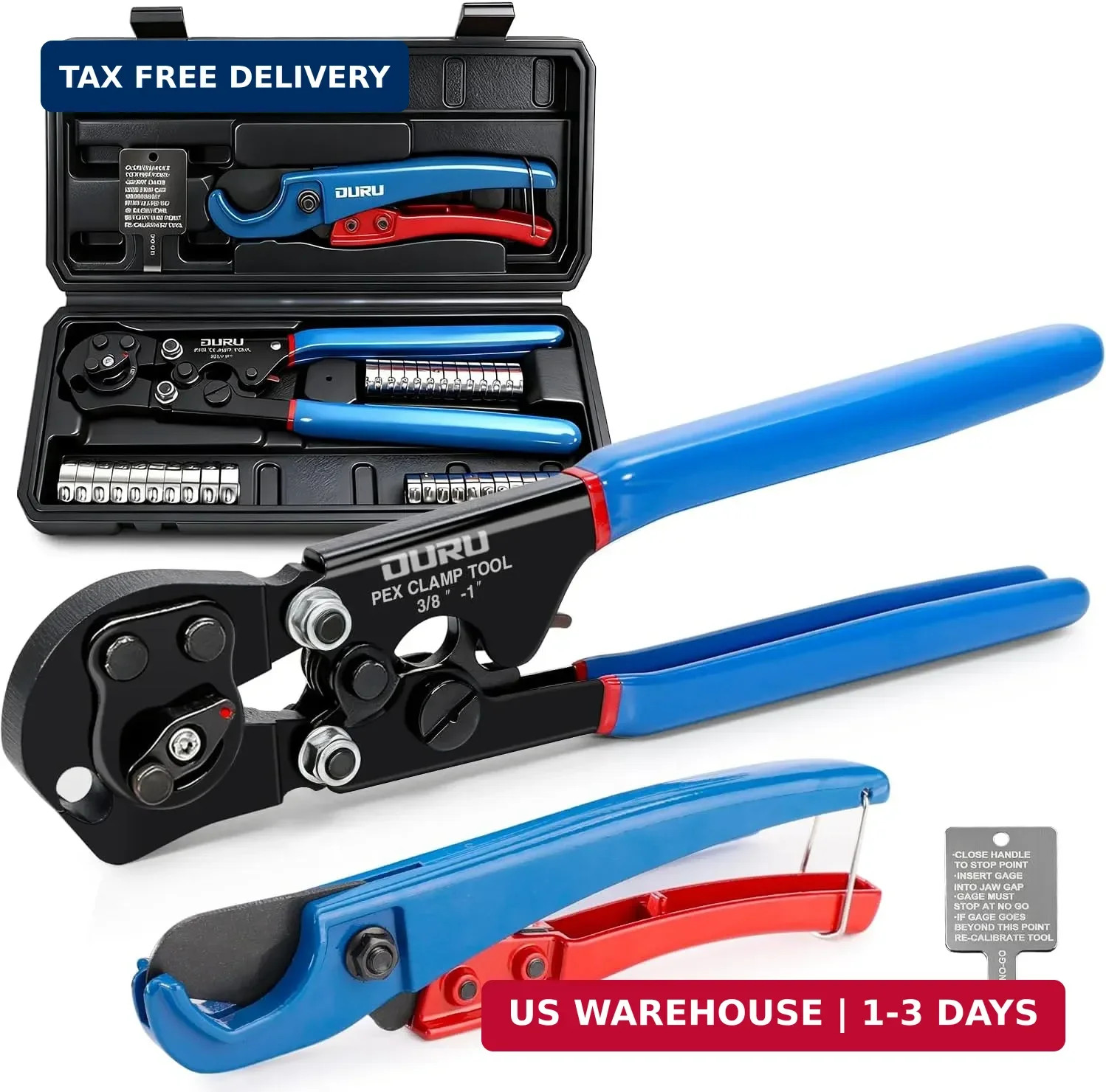 2 IN 1 Ratchet Pex Crimping Tool Cinch and Remove Combo Function Pex Pipe Crimp