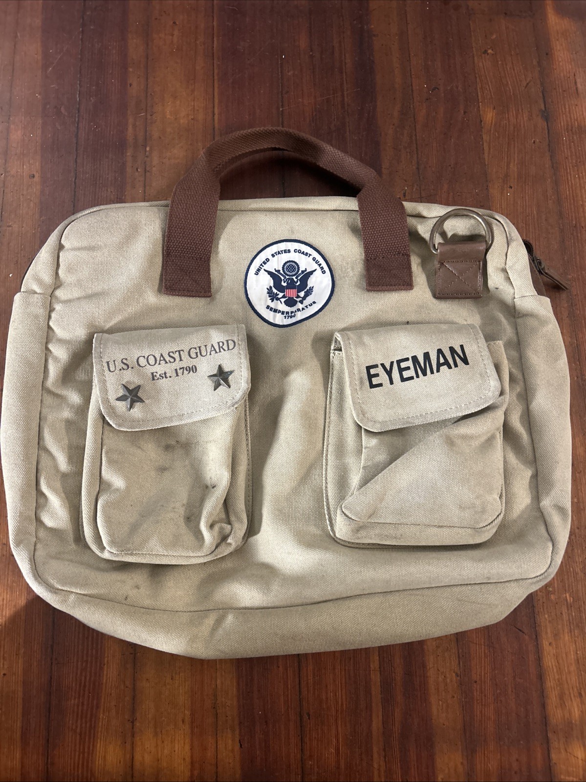 U.S. Coast Guard Personalized Canvas Messenger Bag With Name Bradford Exchange