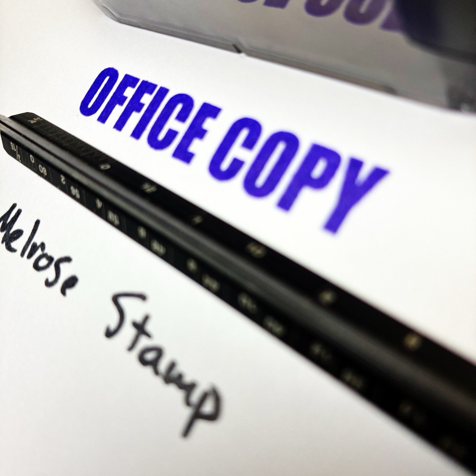 Office Copy Rubber Stamp Purple Ink Self Inking Ideal 4913