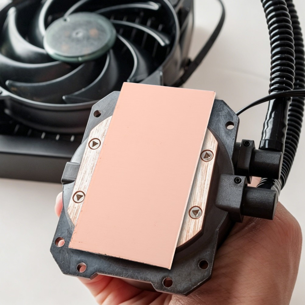 2Pcs Reusable Copper Heatsink Sheet Shims Rose Gold for Computer Cooling CPU GPU