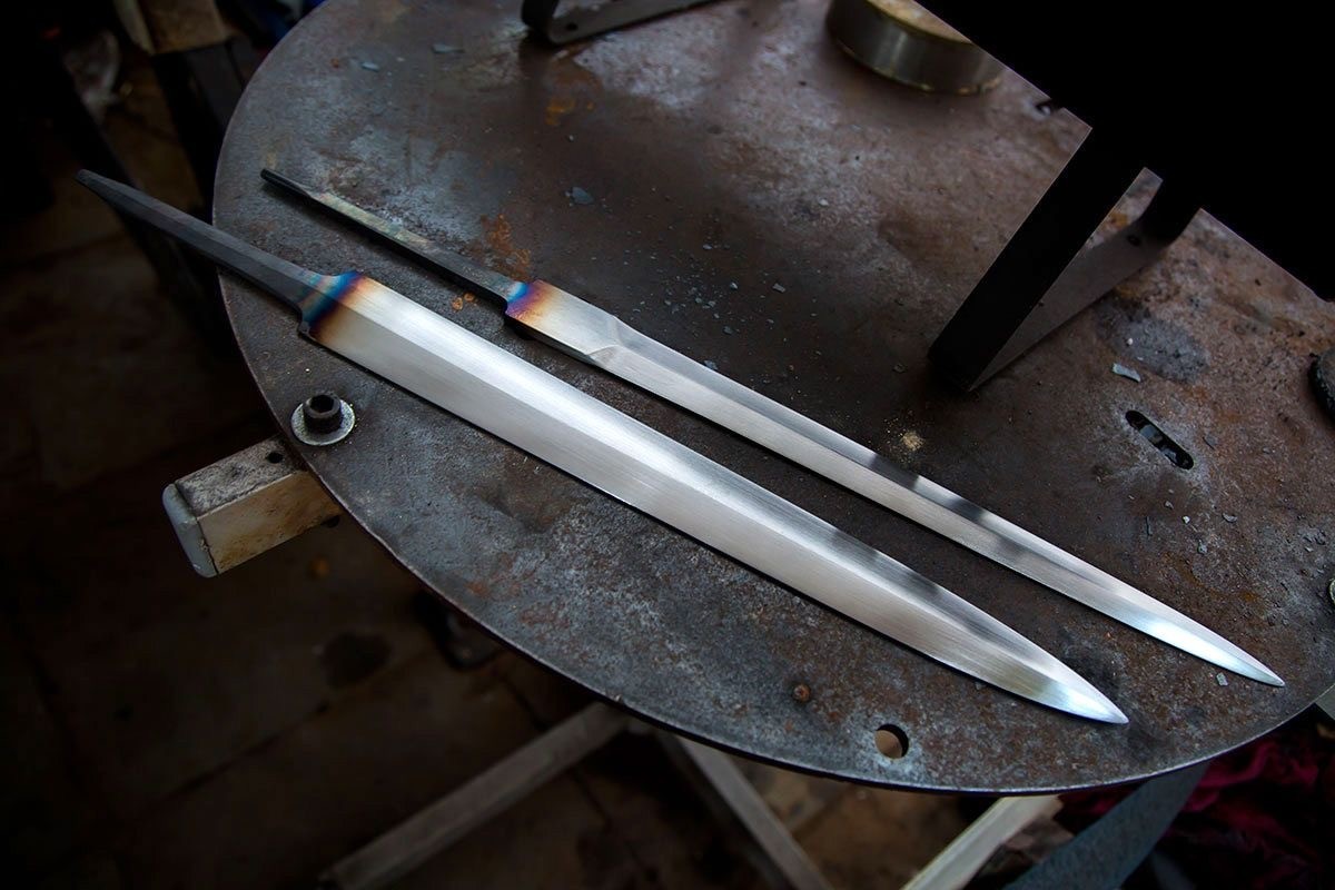 UBR CUSTOM HANDMADE D2 TOOL STEEL BLANK BLADES FOR SWORD MAKING SUPPLIES