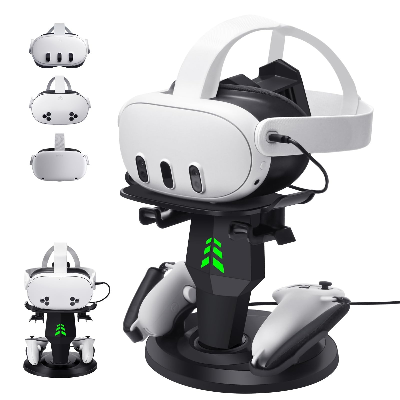 VR Headset Charging Dock for Meta Quest 3/2 - Stand with Type C Cable & Controll