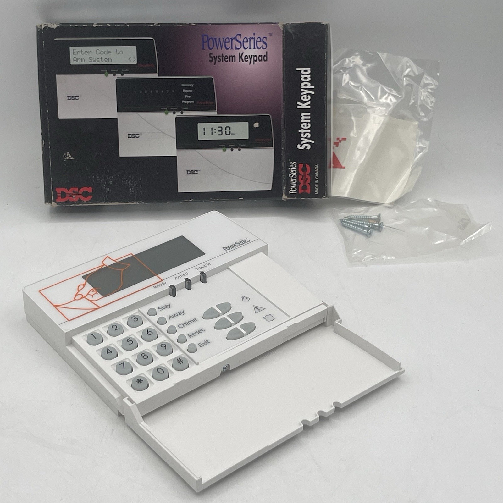 Vintage DSC PowerSeries System Keypad Alarm Control Panel 2002 New Open Box