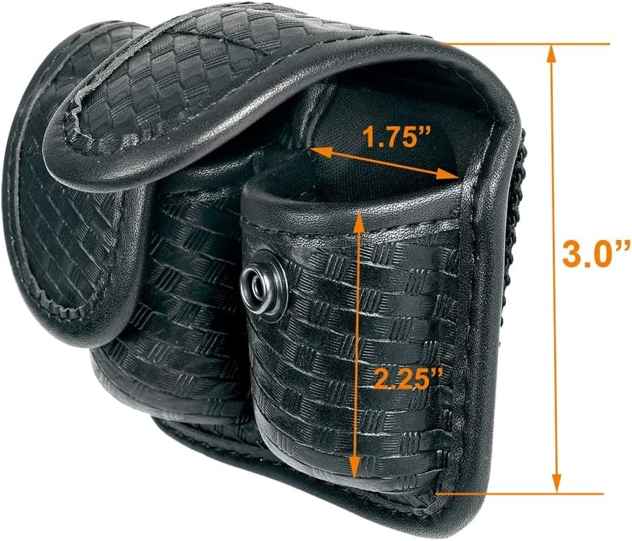 Double Speed Loader Pouch Nylon Basketweave Holds Two .38/.357 Loaders