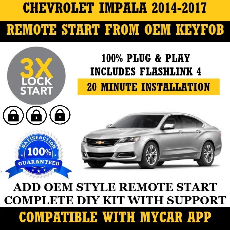 Remote Start Kit for Chevrolet Impala 2014-2017 Plug and Play 3X Lock