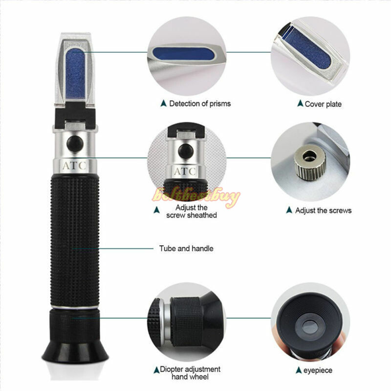 Brix Specific Gravity Refractometer Fruit Juice Wine Sugar Test 0~32%