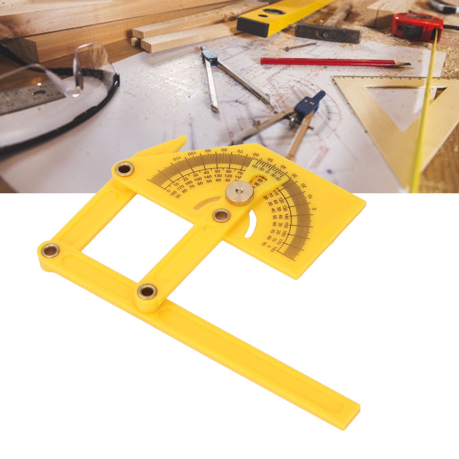 Foldable Protractor Corner Angle Finder 4 Links Design For Woodworking Projects