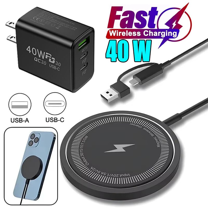 40W Magsafe Wireless Magnetic Fast Charger For Samsung S26 S25 S24 Ultra S23 FE