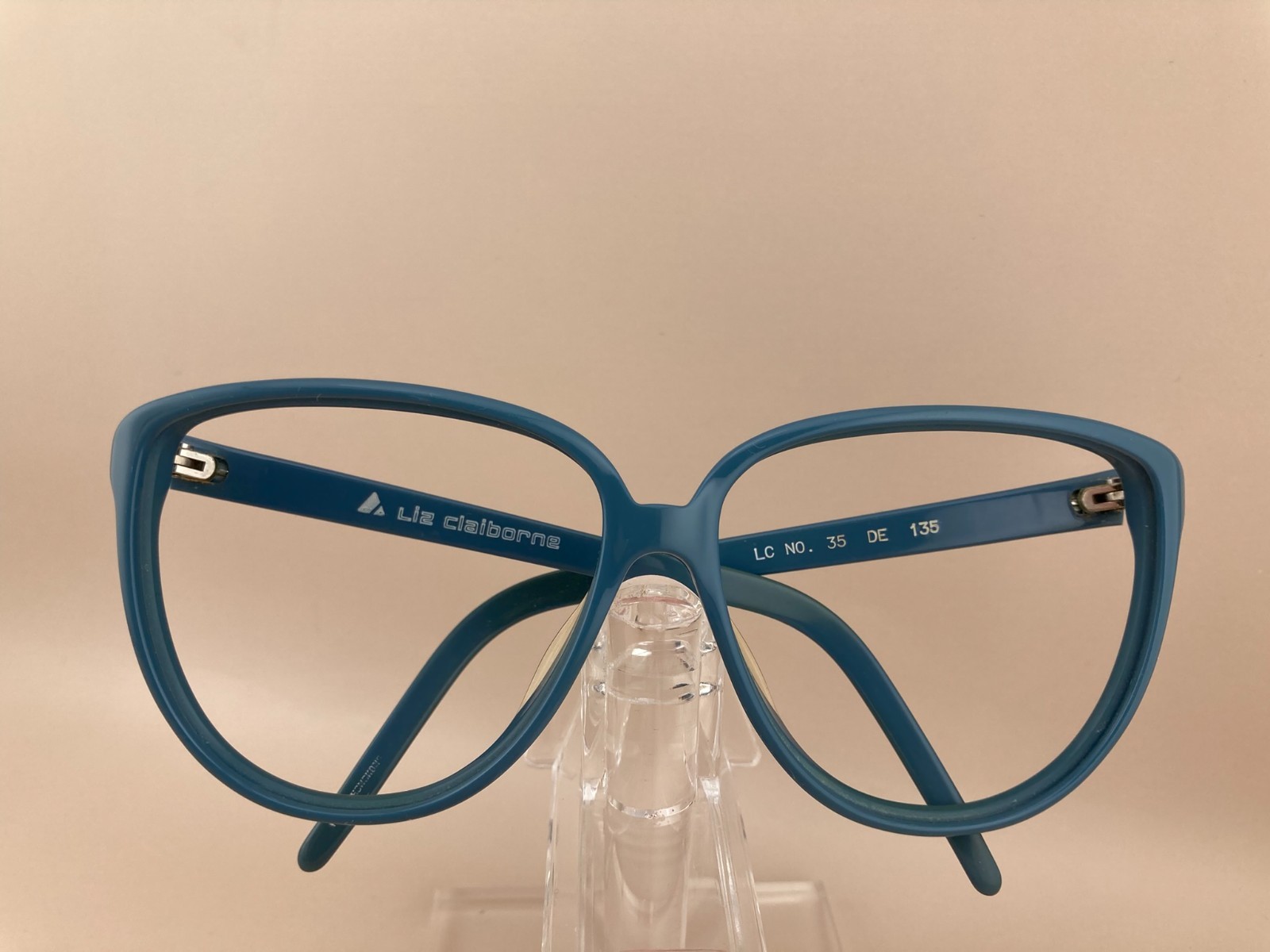 Liz Claiborne LC No.35 DE Blue Oversized Eyeglasses Vintage Frames 135mm