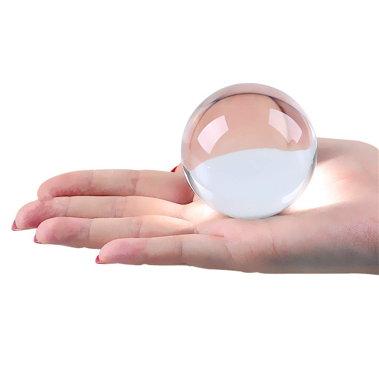 DSJUGGLING 50mm Clear Acrylic Contact Juggling Ball, Mini Transparent Practic...