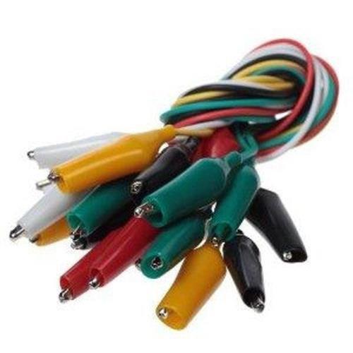 10 Piece Alligator Clip Set Electronic Test Lead Wire Kit Tester Electric