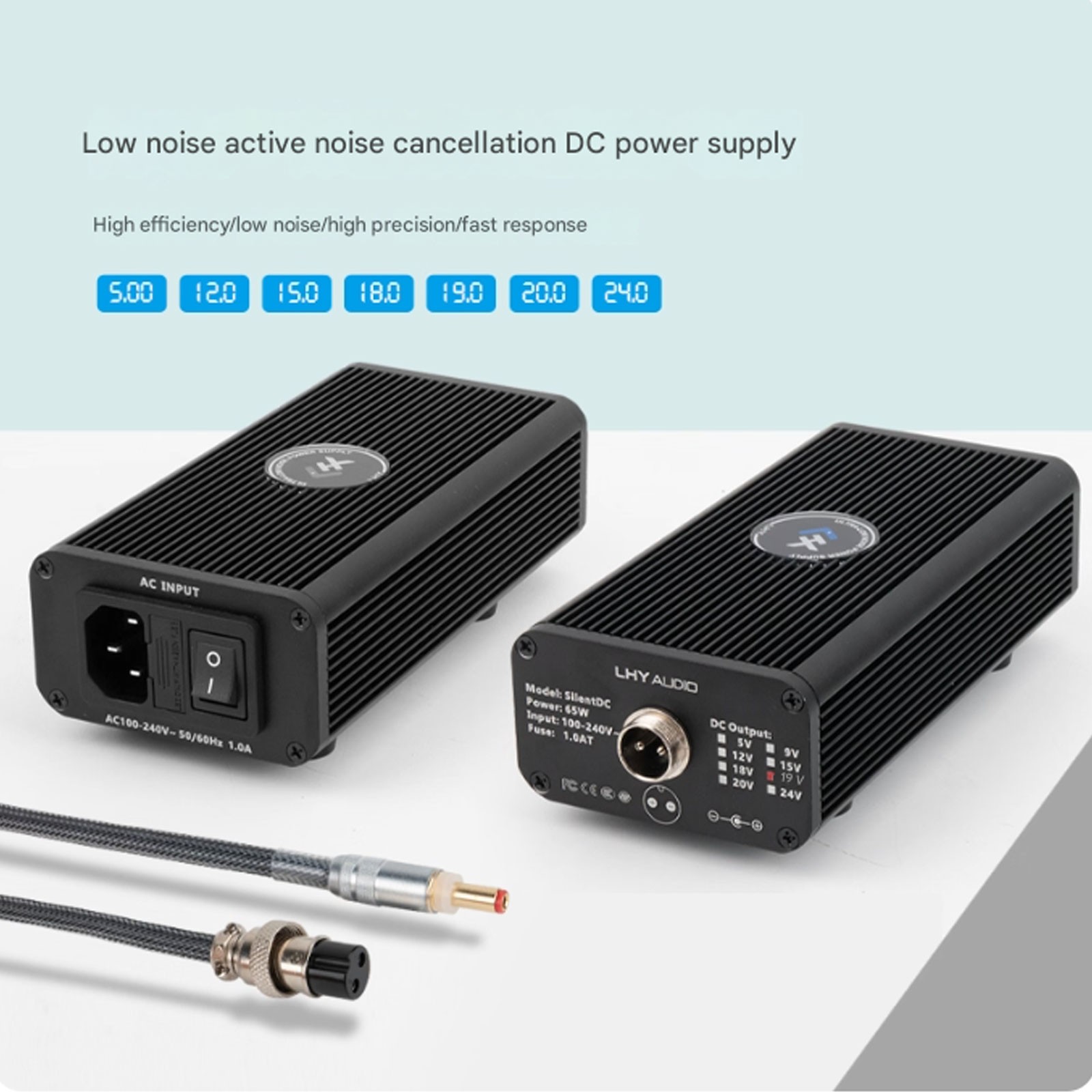 For LHY Audio HiFi Regulat Power Supply Low Noise DC5/12/15/18/19/20/24V Adapter