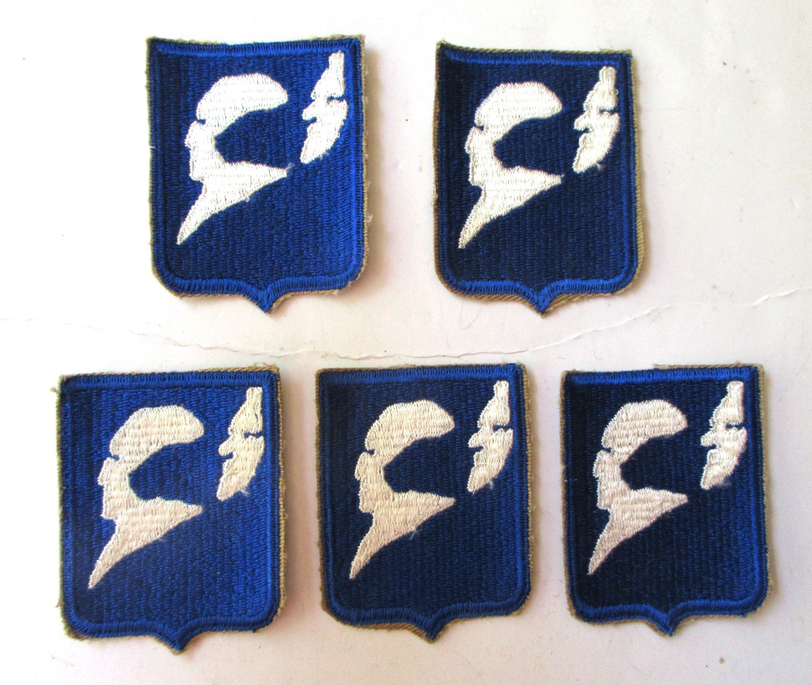 Lot of five 196th Regimental Combat Team patches