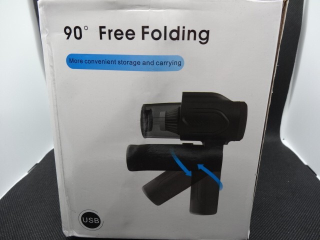 NEW 90 DEGREE FREE FOLDING USB RECHARGEABLE COMPACT PORTABLE BAGLESS BIN VACUUM