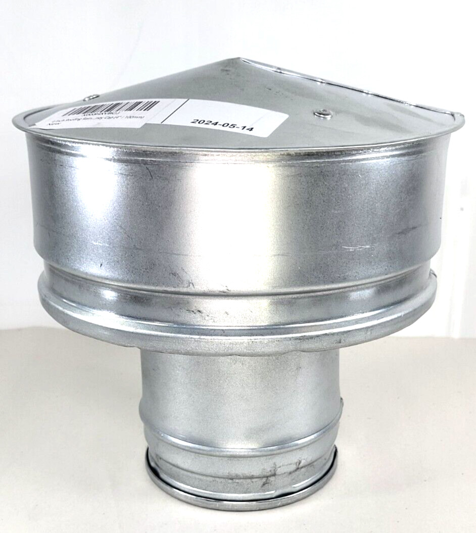 Vent Systems 4 Inch Round Roof Vent Cap Galvanized Metal for All Weather Cond...