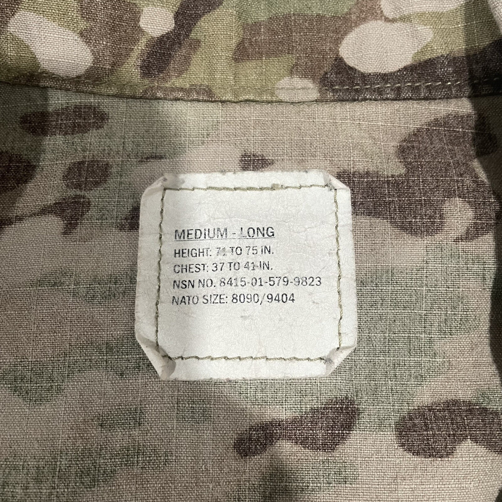 US Military Army Combat Uniform Coat Flame Resistant Bond It Tactical MD Long