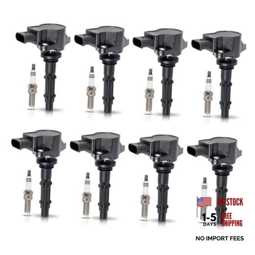 Pack 8 Ignition Coil UF535 with 95983 Spark Plug 4.7L 5.5L Compatible with