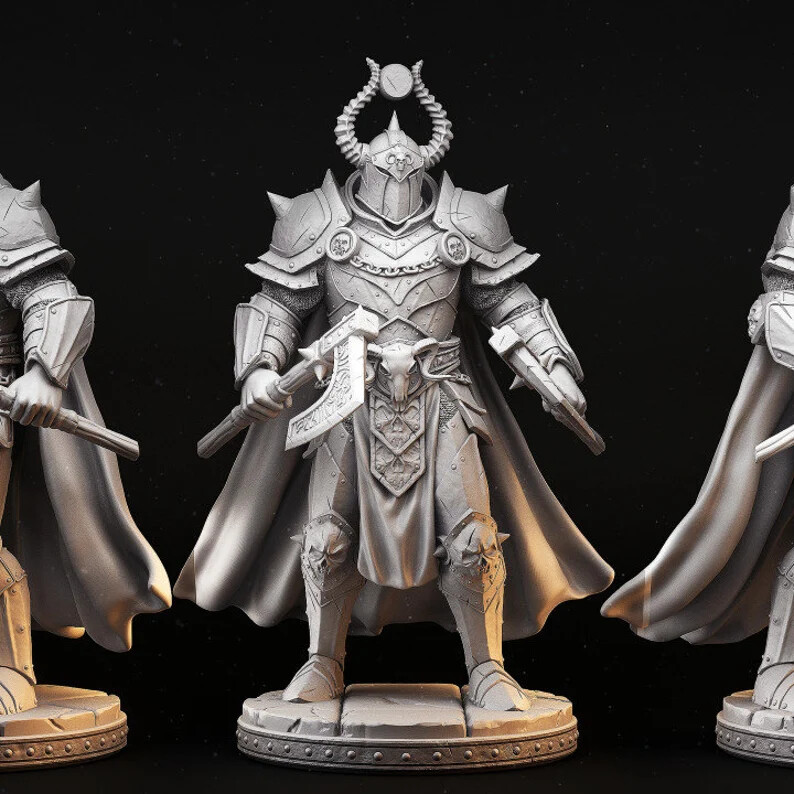 Primal Collectibles Dark Knight Enemy Miniatures 32mm DnD Boss Set
