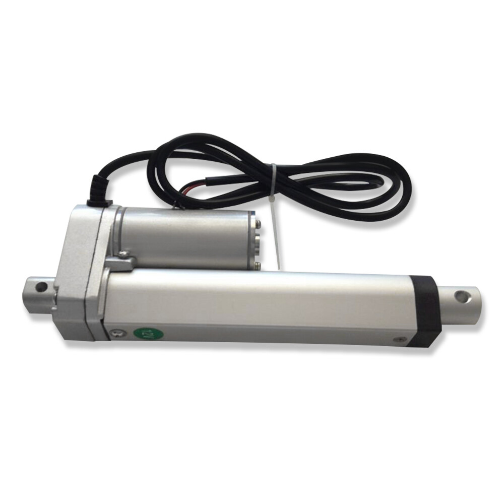 Silver 4" Stroke Linear Actuator 225lbs (1000N) Load 10mm/s with Brackets