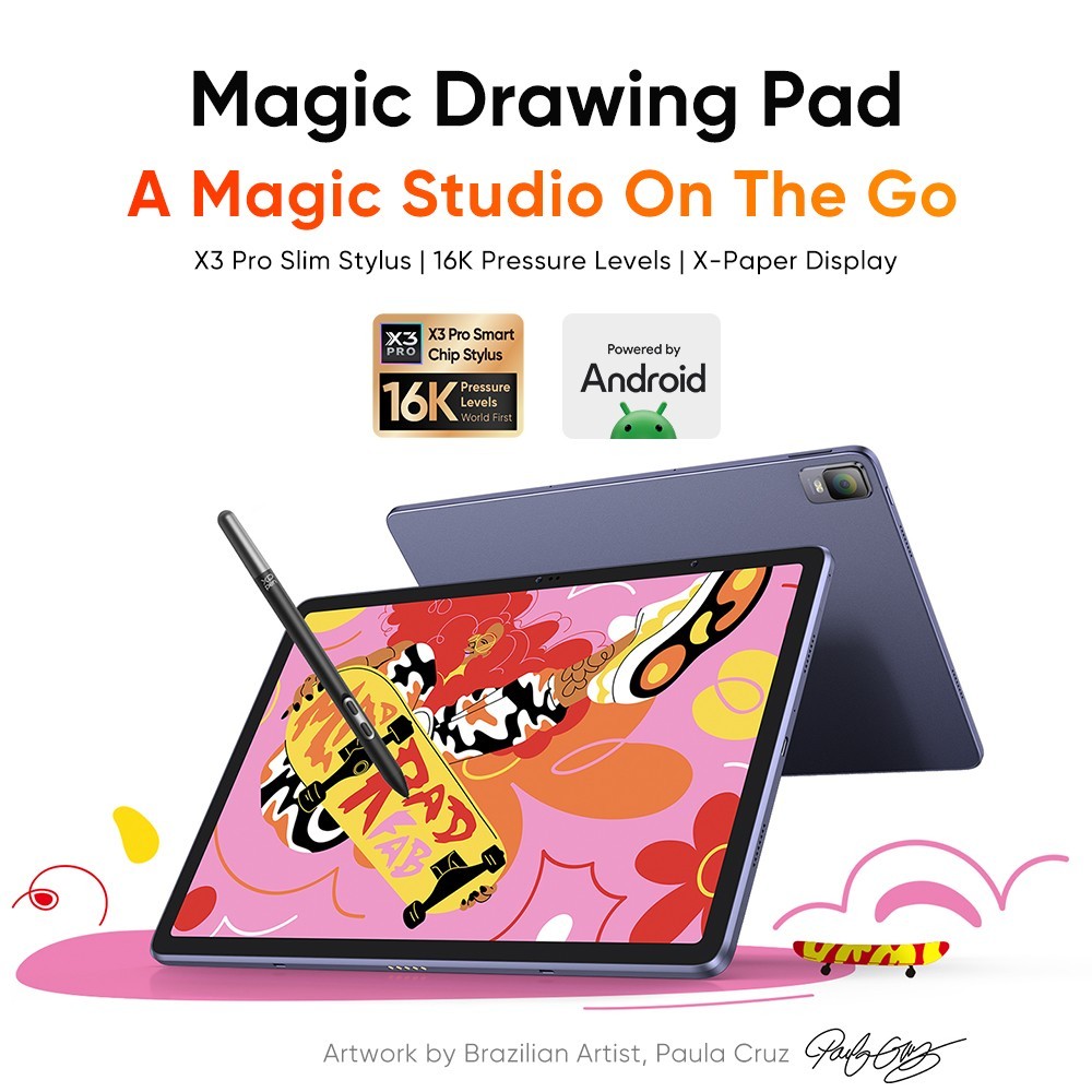 XPPen 12.2'' Android 14  Magic Drawing Pad Wireless Tilt 16384 Pressure Levels