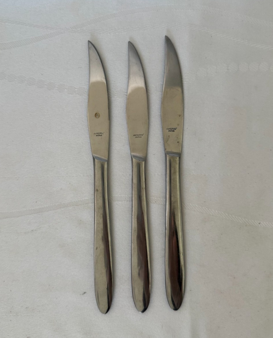 Amere Japan Stainless Steel Steak Knives- Set of 3