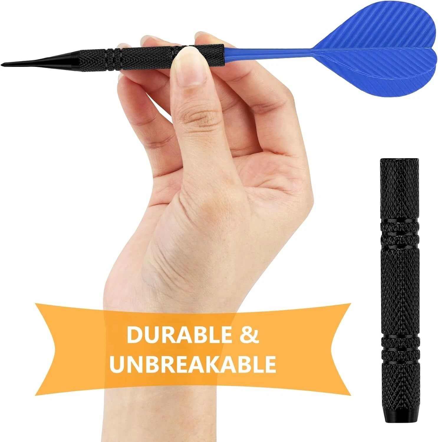 12 Pcs Soft Tip Darts Bar Dart Plastic Tip Darts Set Attach Extra 100 Black 2