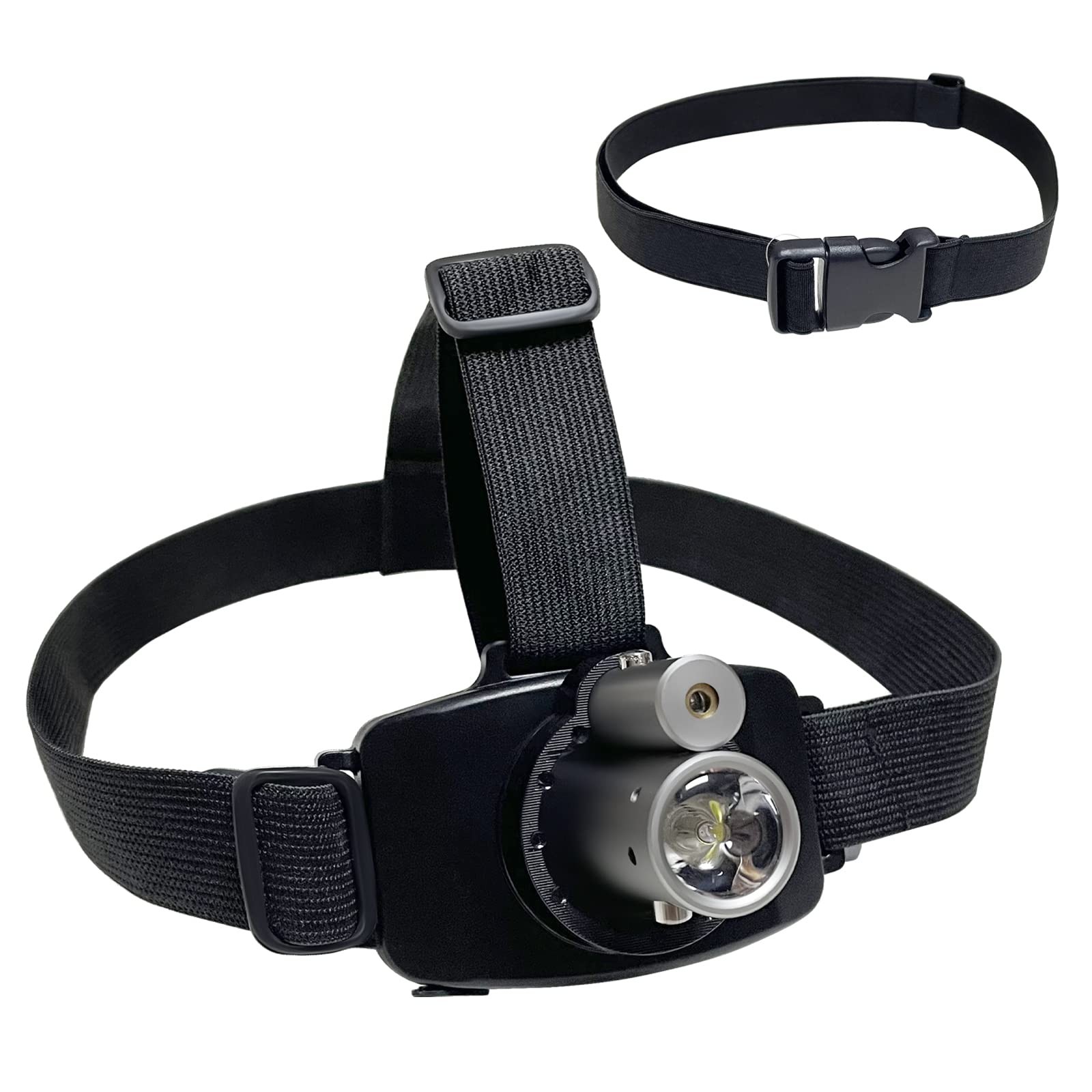 DEFINEST Rechargeable LED Laser Headlamp with an Adjustable Waist Belt, for S...