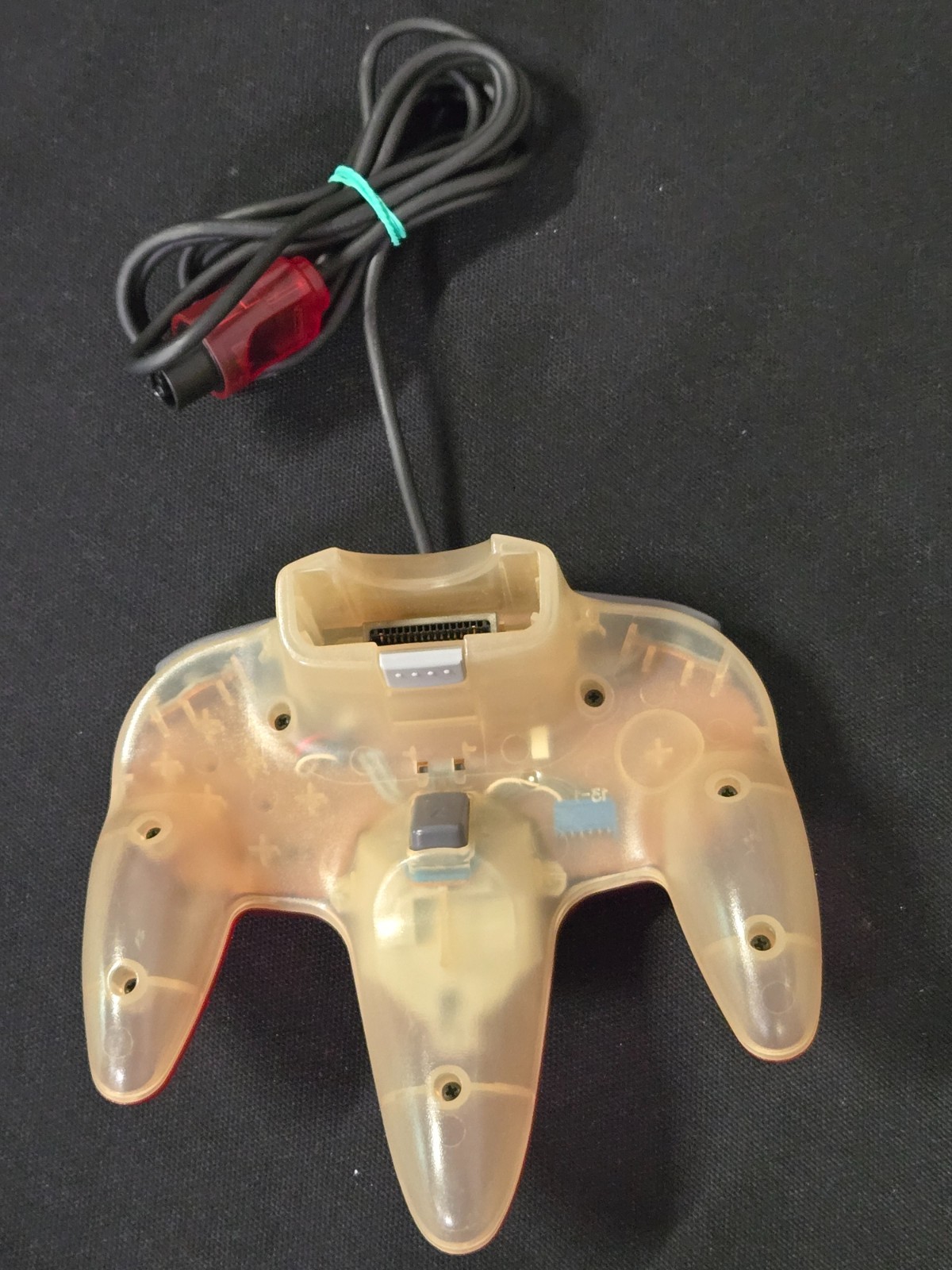 Official Nintendo 64 WATERMELON RED / CLEAR Back Controller OEM N64 NUS-005