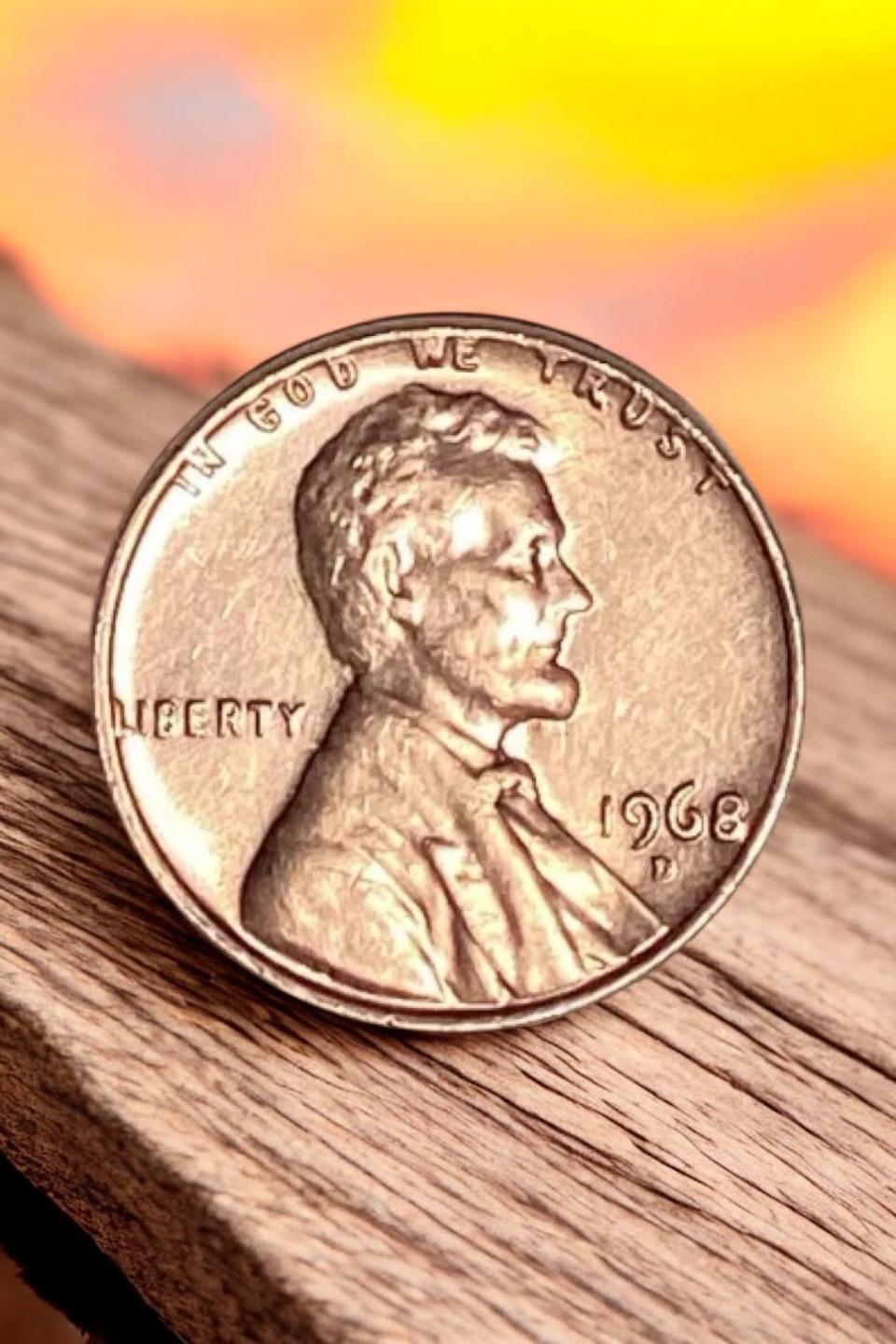 1968-D Lincoln Memorial Cent Premium Gem About Uncirculated Coin Rim Errors