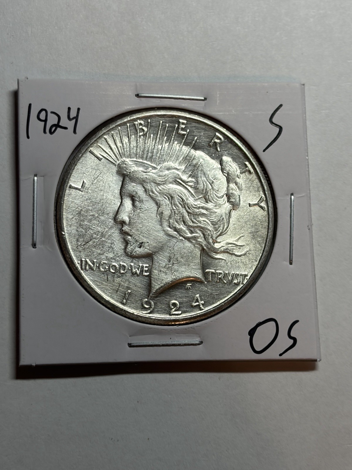 1924-S Peace Silver Dollar UNC Detail Tougher Date