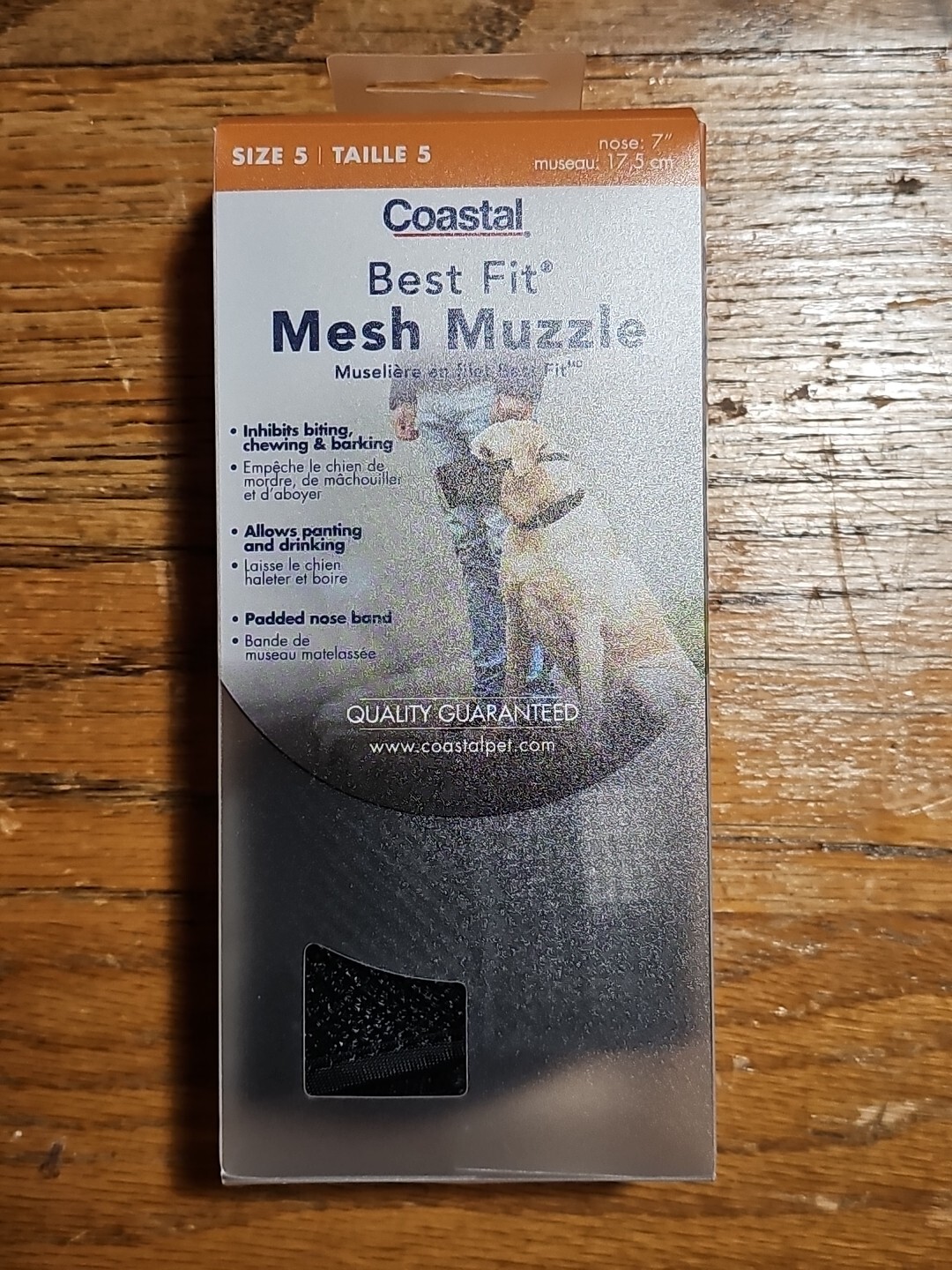Coastal Best Fit Mesh Comfort Adjustable Dog Muzzle size 5, 7” Nose. NIB