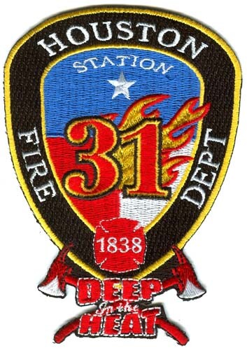 Houston Fire Department Station 31 Patch Texas TX v2