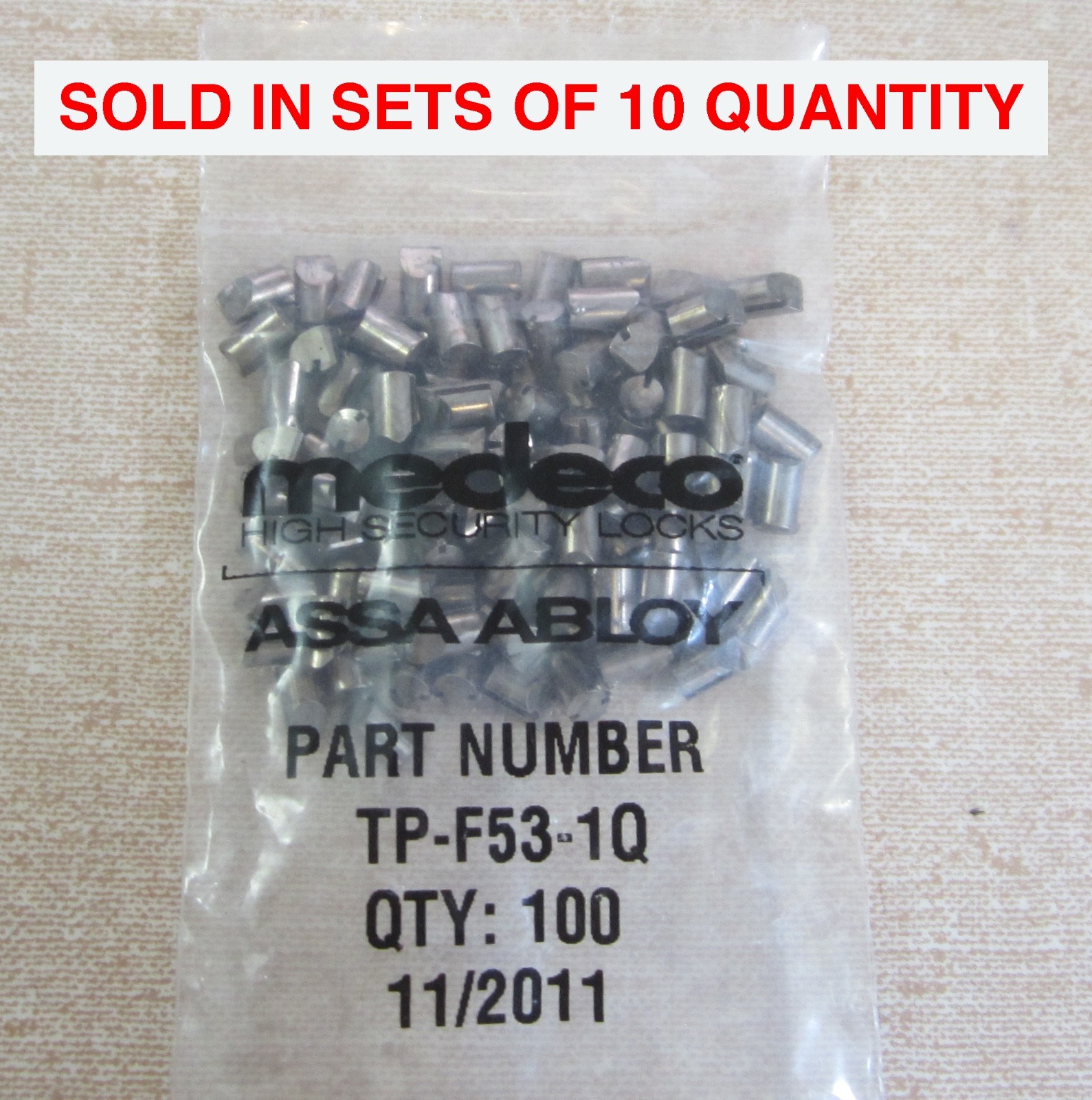 10 Medeco Security Locks TP-F53-1Q Medeco3/Medeco Biaxial Broached Bottom Pins