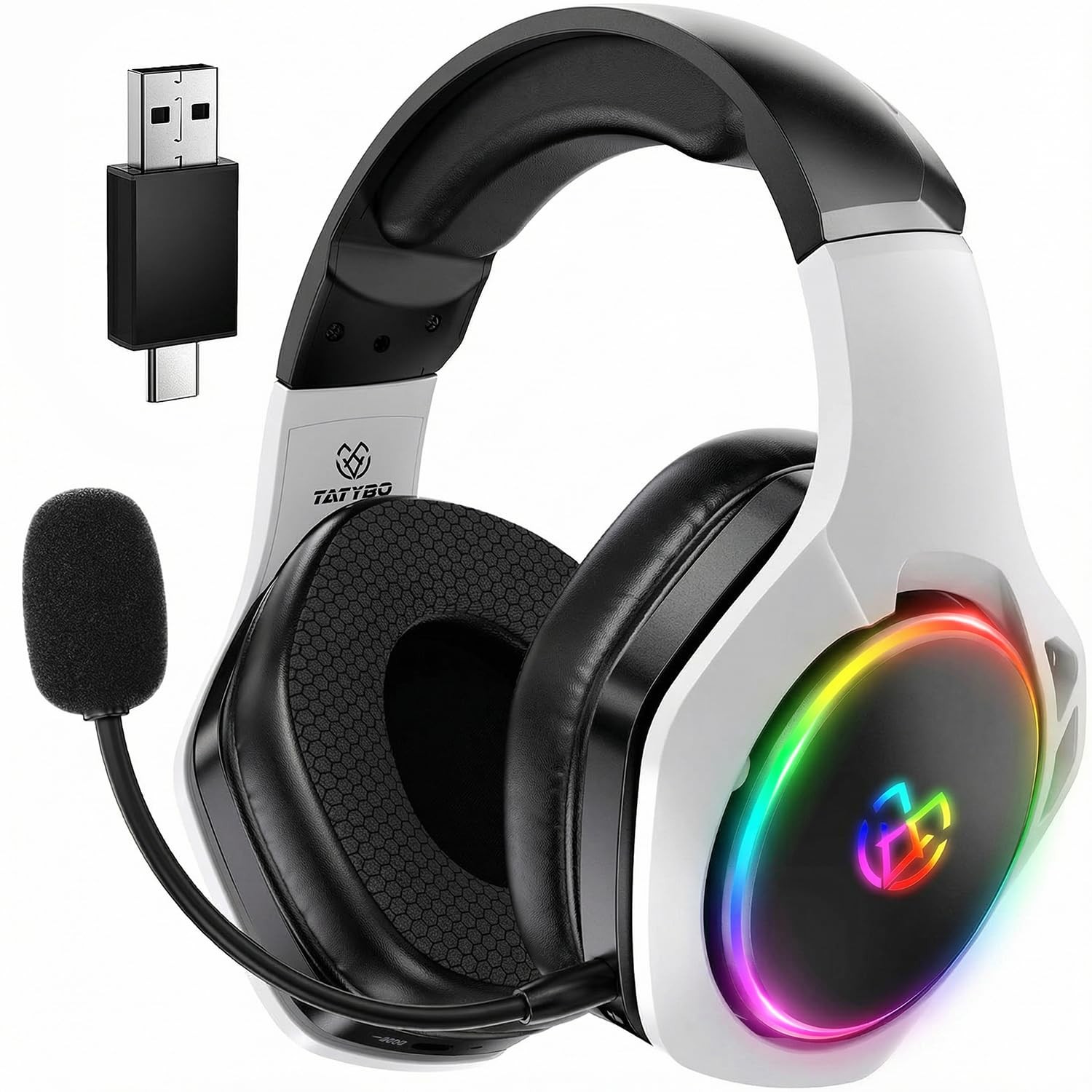 Wireless Gaming Headset for PS5, Gaming Headphones with 2.4GHz Bluetooth 5.3 ...
