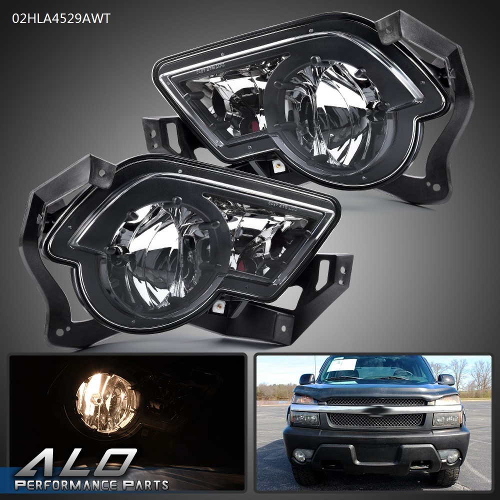 Fit For 02-06 Chevy Avalanche 1500 2500 Fog Lights Lamps W/ Brackets Left+Right