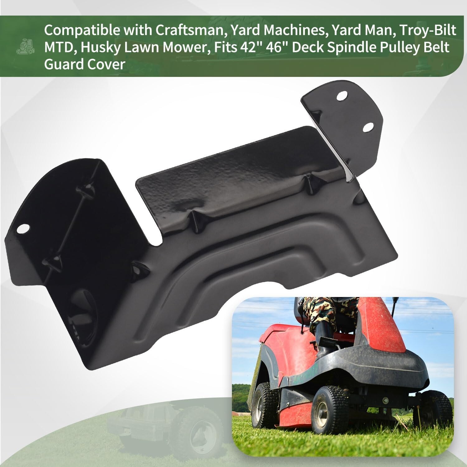 Mower Deck Belt Cover for 42" 46" Troy-Bilt Bronco Pony Rider Craftsman ZTL 700