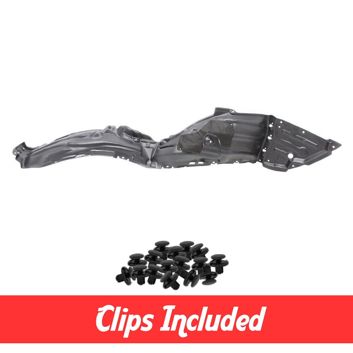 Front Passenger Side Fender Liner w/ Clips For 2016-2018 Toyota Prius TO1249207