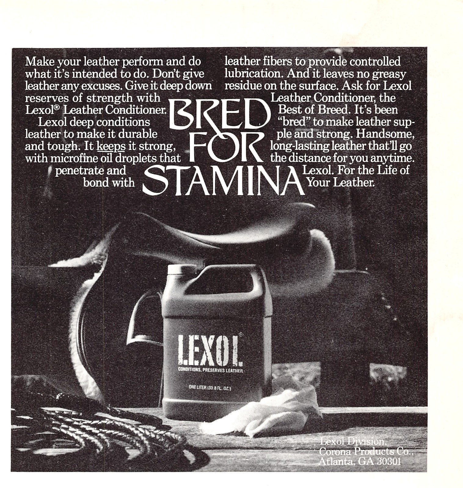 Lexol Leather Conditioner Preservative Smart Protection 5.25 x 5.5" Mag Print Ad