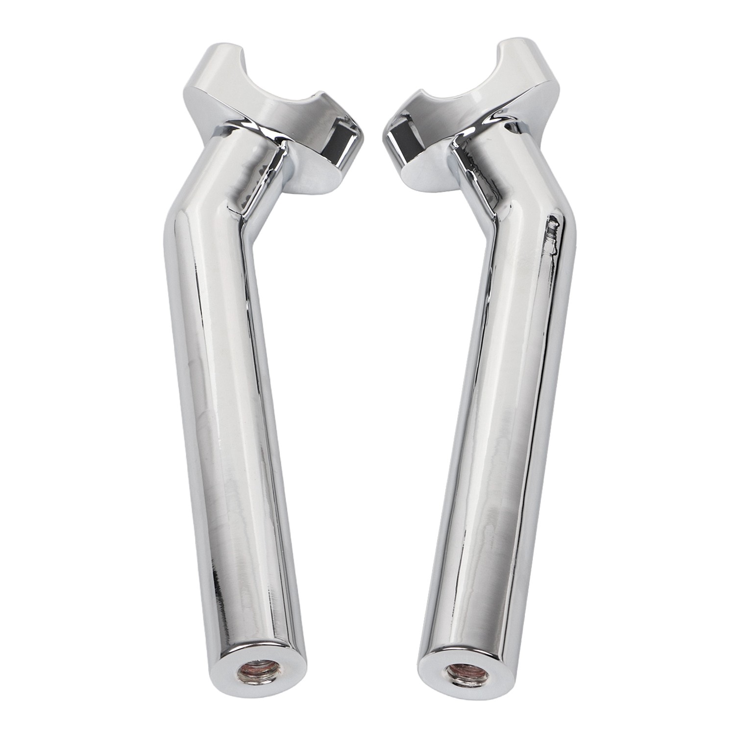 Chrome CNC 8 1/2" Pullback Handlebar Risers For Harley Dyna Fat Street Bob FXDB