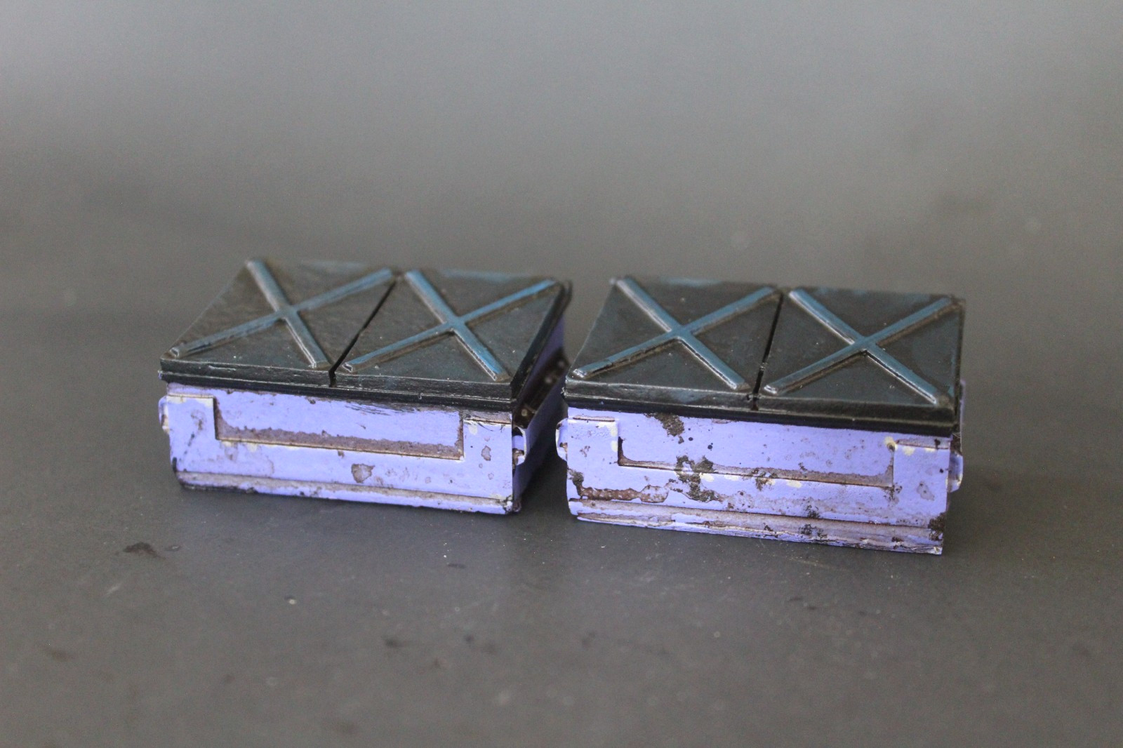 2 Fallout Wasteland Warfare Painted Dumpsters Post Apocalyptic Scatter Terrain