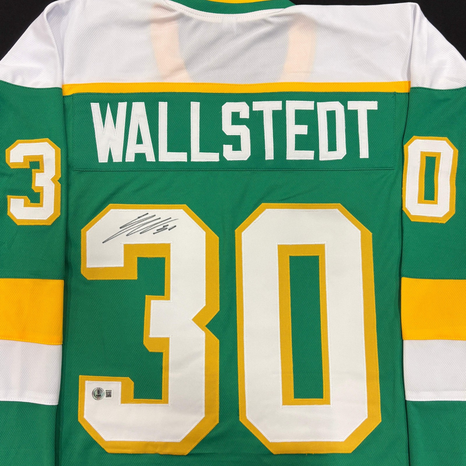 Jesper Wallstedt Autographed Pro-Style Jersey Minnesota Wild Beckett Signed