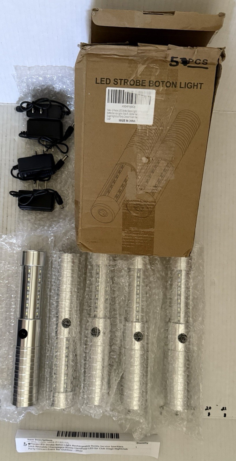 Handheld Rechargeable LED Strobe Baton Lights