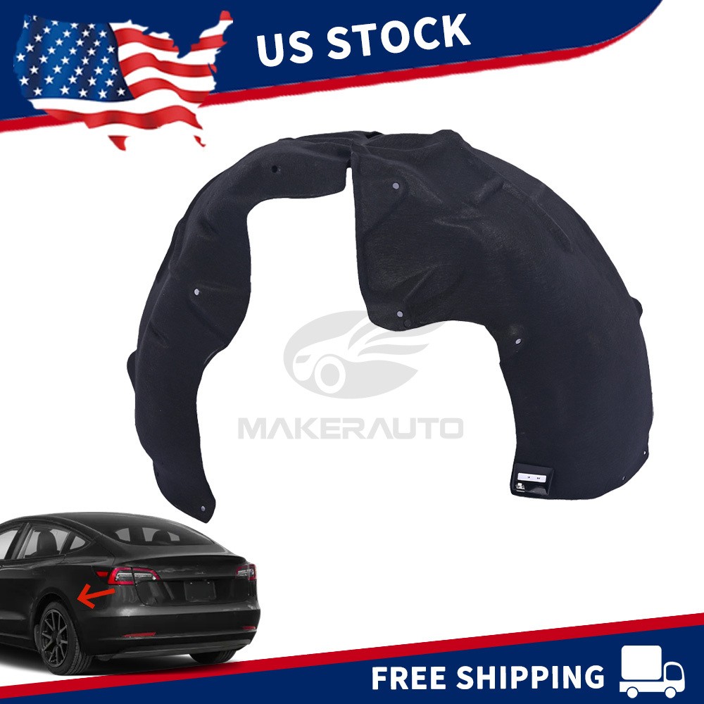 Rear Left Wheel Fender Liner Splash Shield Guard For 2017-2023 Tesla Model 3