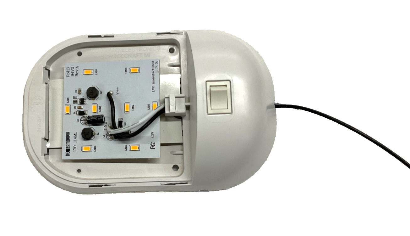 Command Electronics RV Camper Marine LED Dome Lights W/ Rocker Switch # 001-901