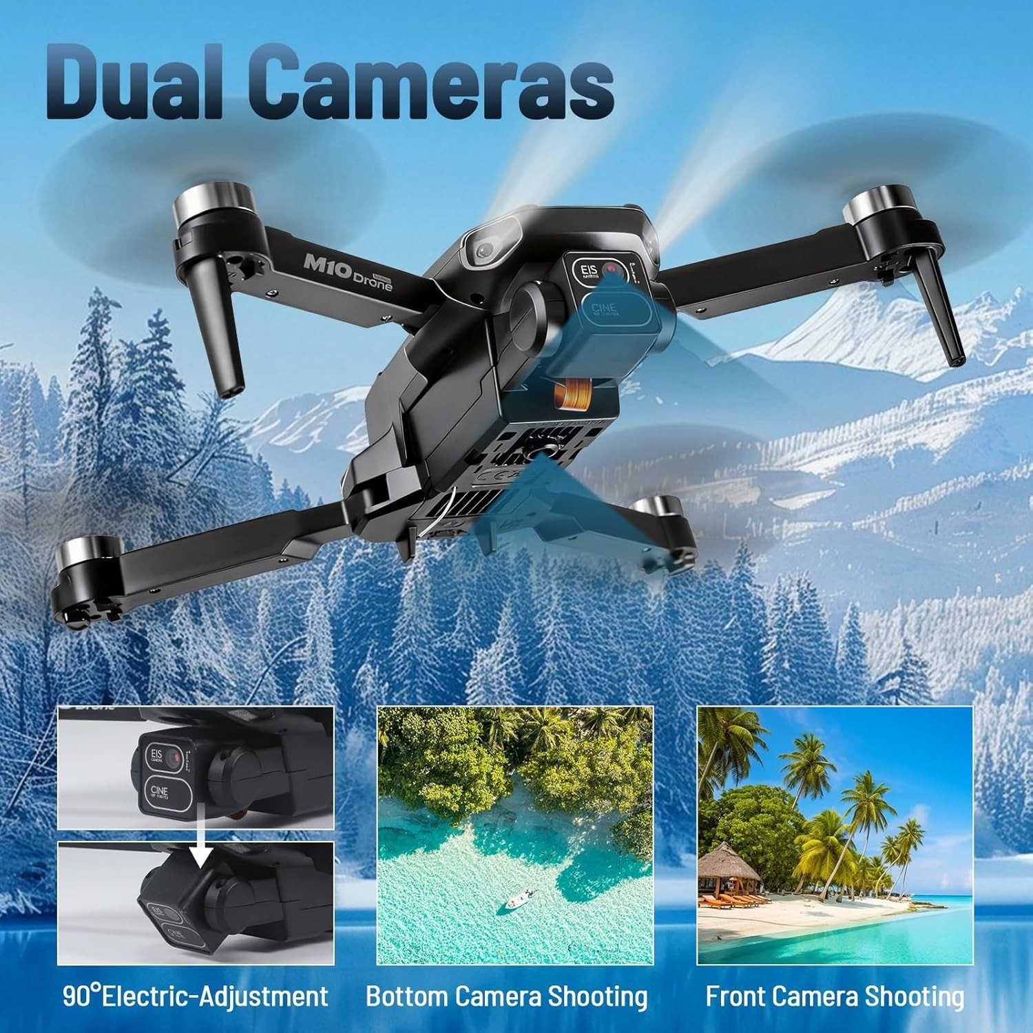 4K HD Camera Mini Drone for Beginners Foldable Quadcopter with 2 Batteries