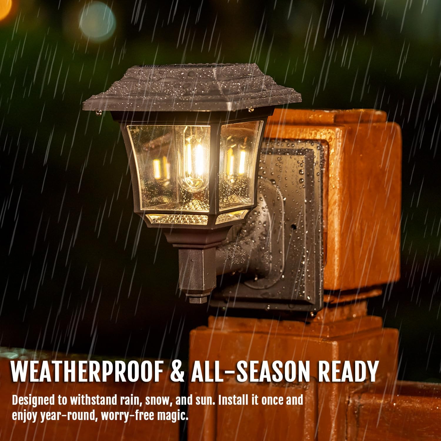 2 Pack Solar Lanterns for Playhouse, Automatic Wall Lanterns for Outdoor Playhou