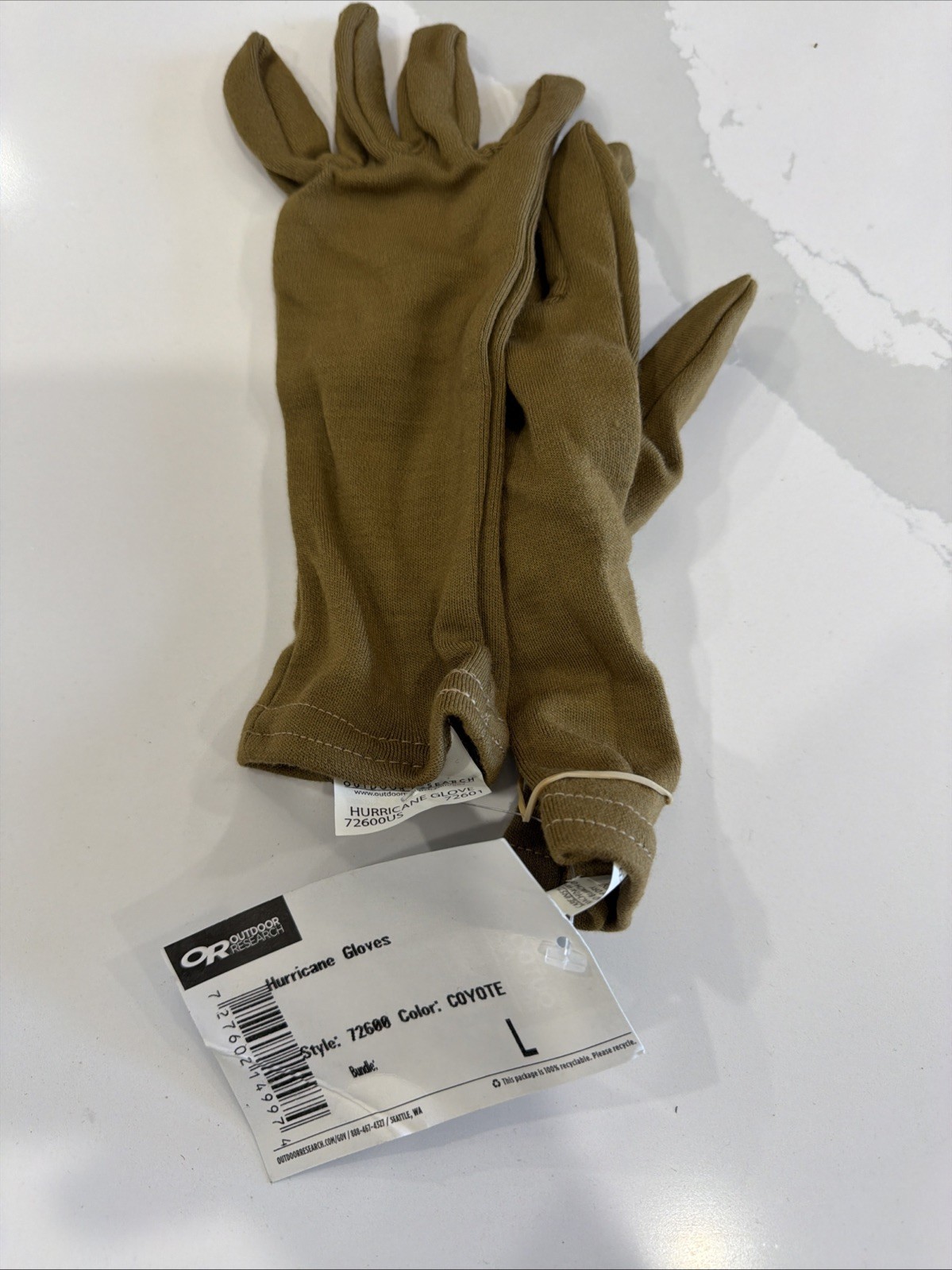Outdoor Research Hurricane Gloves Coyote Large Liner