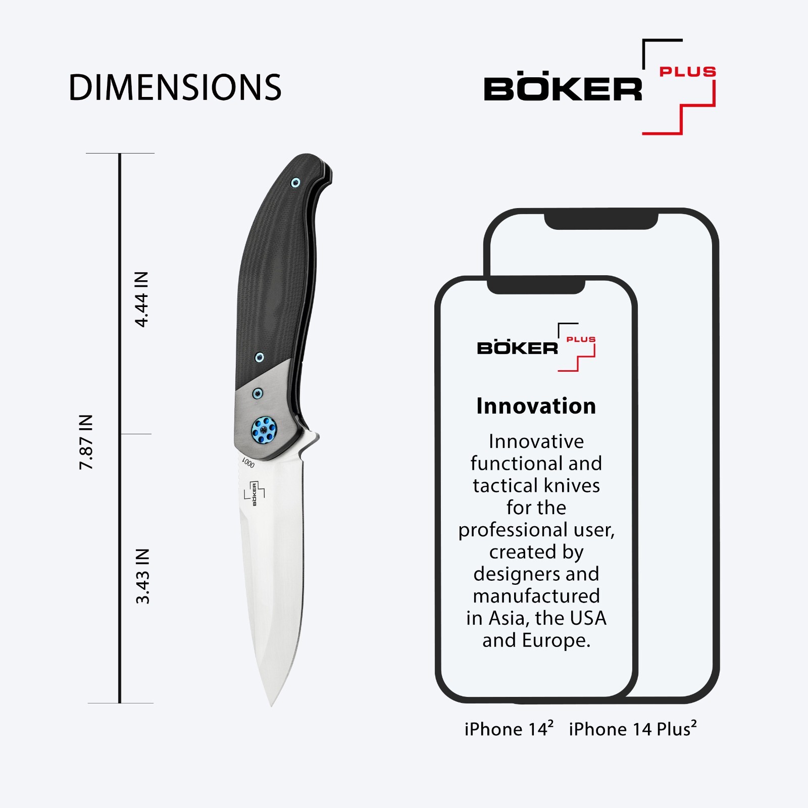 Boker Plus Undertow Pocket Knife 3.43" D2 Blade G10 Handle Liner Lock - 01BO694